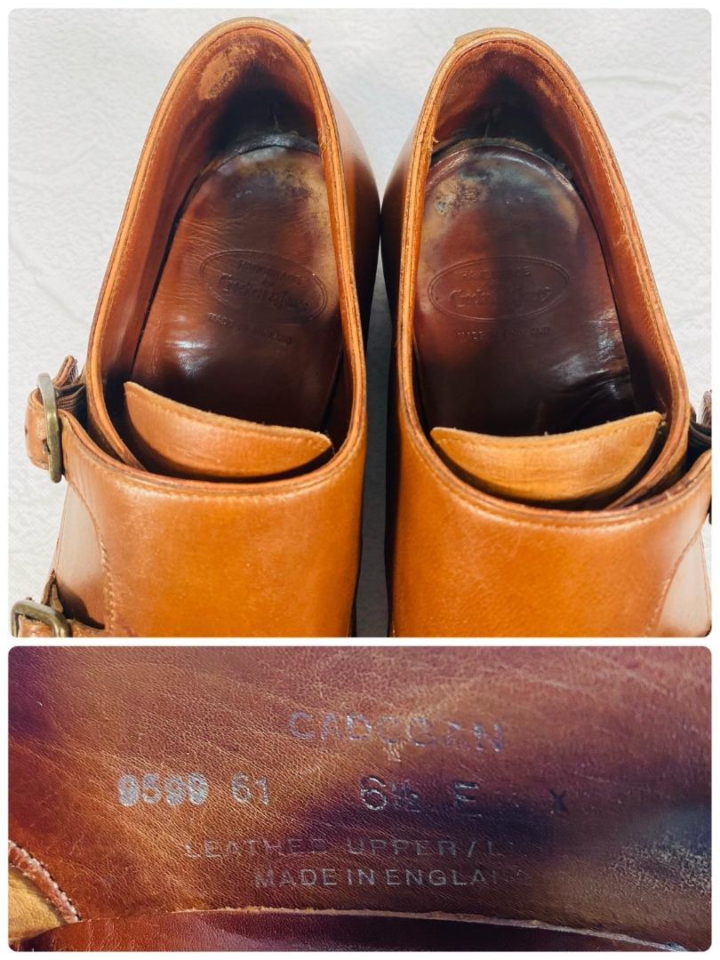 Crockett&Jones クロケットアンドジョーンズ CADOGAN カドガン ダブルモンクストラップ ストレート 茶 ブラウン UK6.5 / 25cm【W2456】
