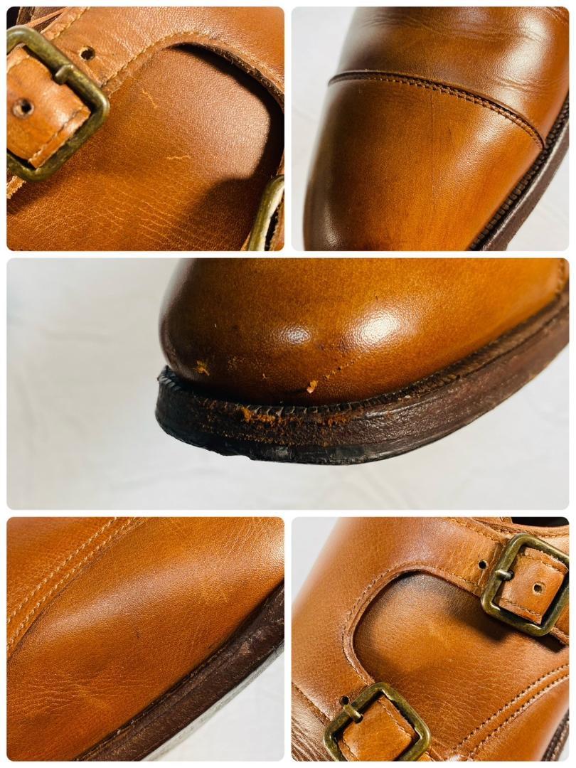 Crockett&Jones クロケットアンドジョーンズ CADOGAN カドガン ダブルモンクストラップ ストレート 茶 ブラウン UK6.5 / 25cm【W2456】