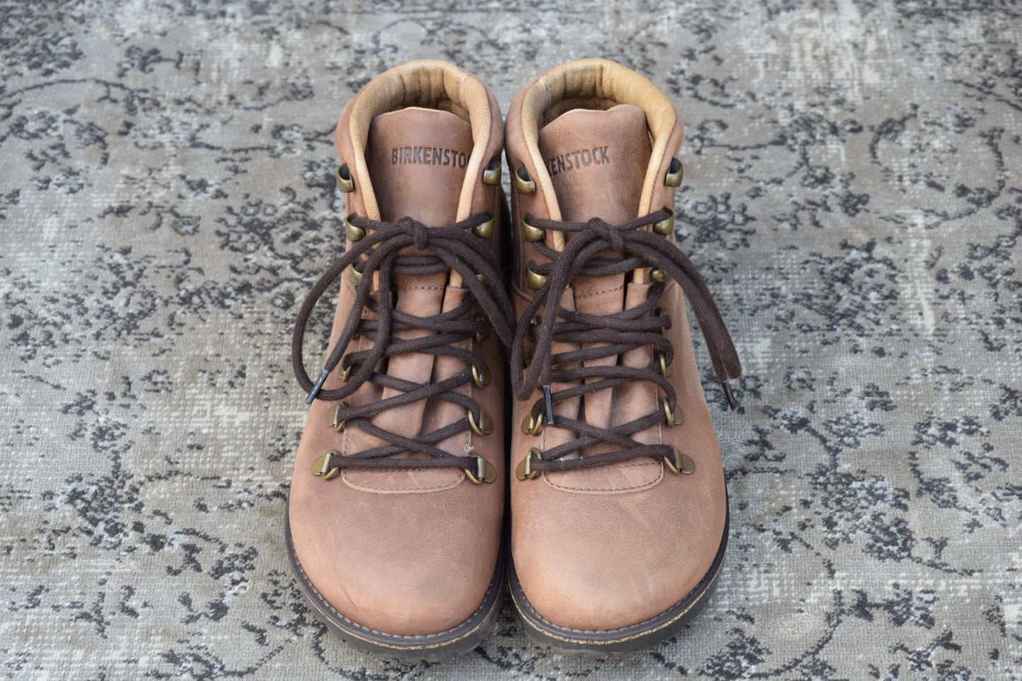 【美品】BIRKENSTOCK ビルケンシュトック マウンテンブーツ ヌバック コマンドソール 茶 ブラウン 37E / 24.0cm【W3355】
