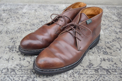 Paraboot パラブーツ｜チャッカブーツ ジョージブーツ｜3アイレット ブラウン UK8 / 26.5cm ラバーソール フランス靴 W2261.108