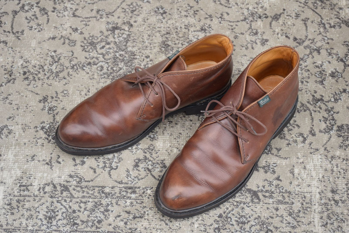 Paraboot パラブーツ｜チャッカブーツ ジョージブーツ｜3アイレット ブラウン UK8 / 26.5cm ラバーソール フランス靴 W2261.108