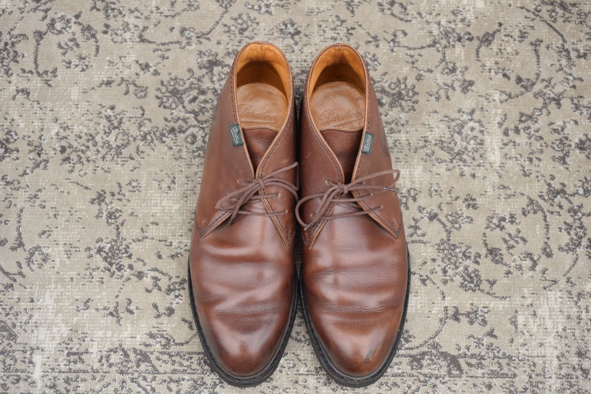 Paraboot パラブーツ｜チャッカブーツ ジョージブーツ｜3アイレット ブラウン UK8 / 26.5cm ラバーソール フランス靴 W2261.108