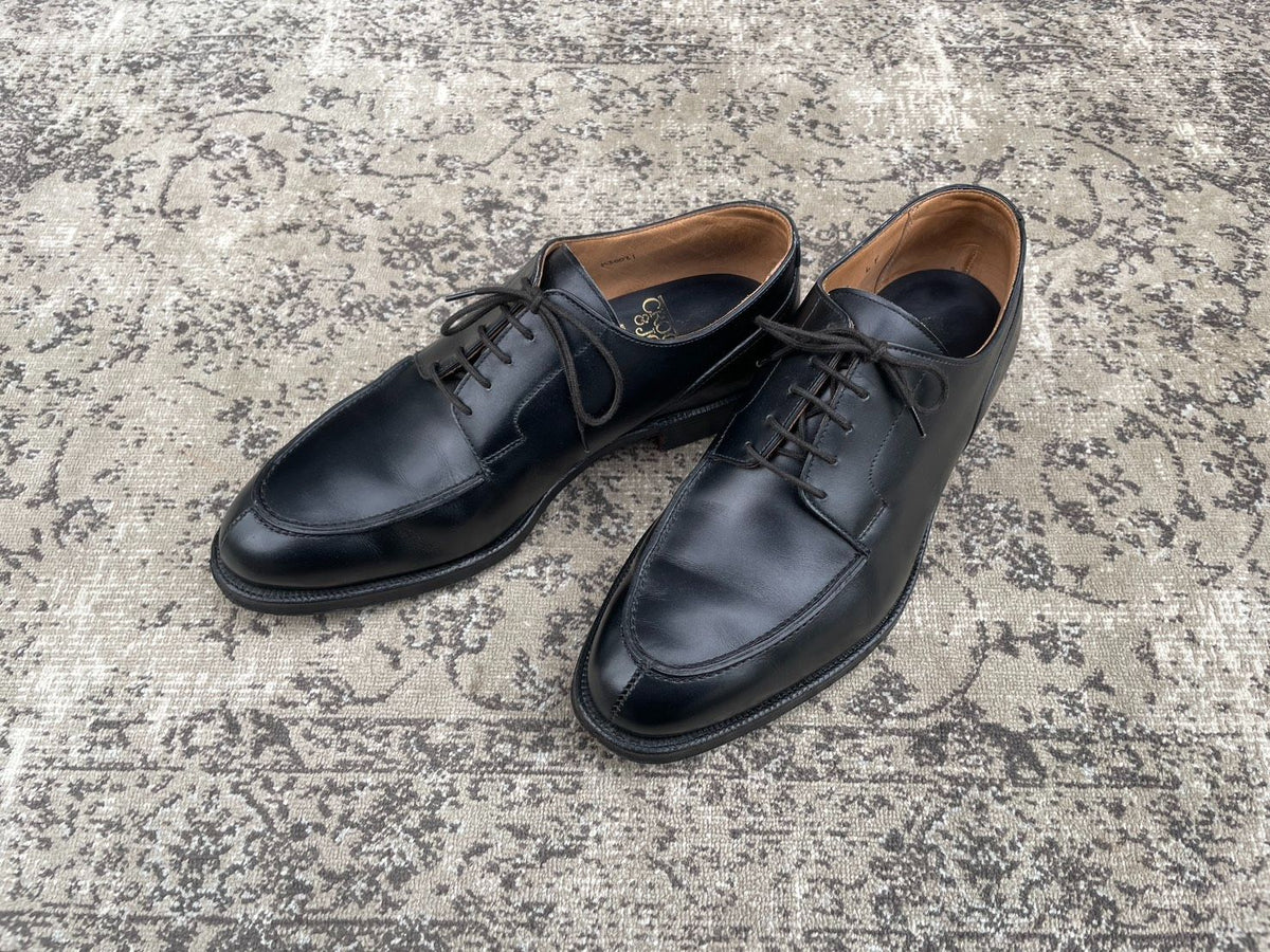 Crockett&Jones クロケットアンドジョーンズ｜Vチップ｜外羽根 ブラック UK6F / 24.5cm 317ラスト ヒドゥンチャネル 英国製 美品 W3210