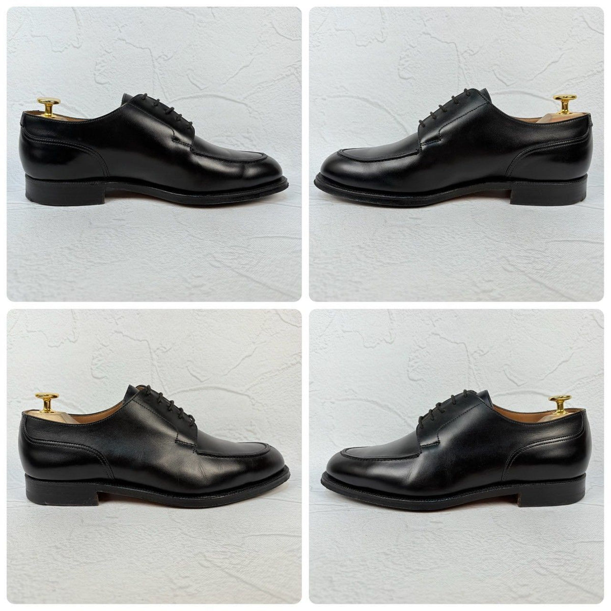 Crockett&Jones クロケットアンドジョーンズ｜Vチップ｜外羽根 ブラック UK6F / 24.5cm 317ラスト ヒドゥンチャネル 英国製 美品 W3210