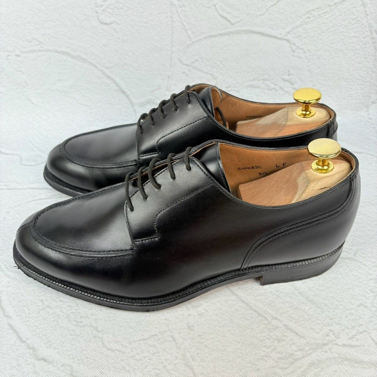 Crockett&Jones クロケットアンドジョーンズ｜Vチップ｜外羽根 ブラック UK6F / 24.5cm 317ラスト ヒドゥンチャネル 英国製 美品 W3210