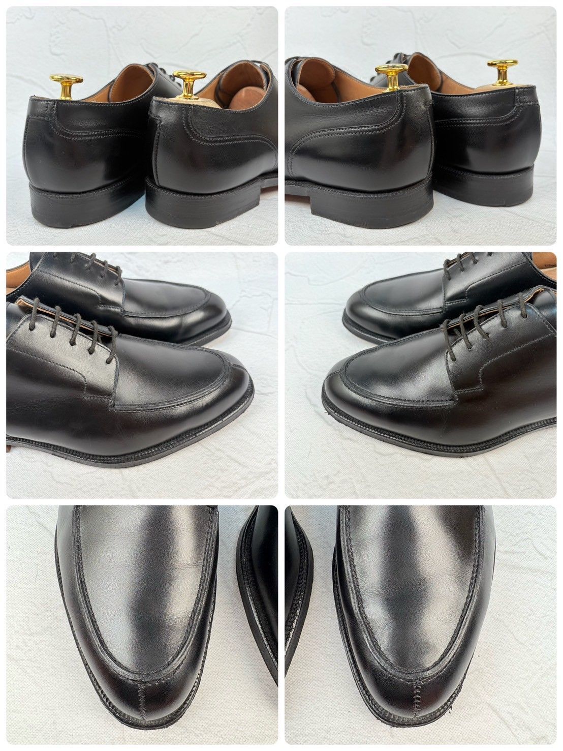 Crockett&Jones クロケットアンドジョーンズ｜Vチップ｜外羽根 ブラック UK6F / 24.5cm 317ラスト ヒドゥンチャネル 英国製 美品 W3210