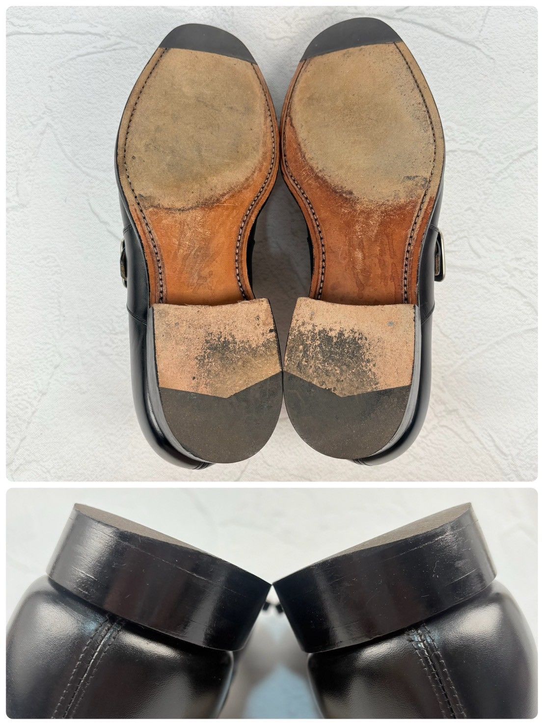 【良品】Church’s チャーチ WESTBURY ウエストバリー シングルモンク プレーン ストラップ シルバー金具 黒 ブラック UK6.5 / 25.0cm【W3343】