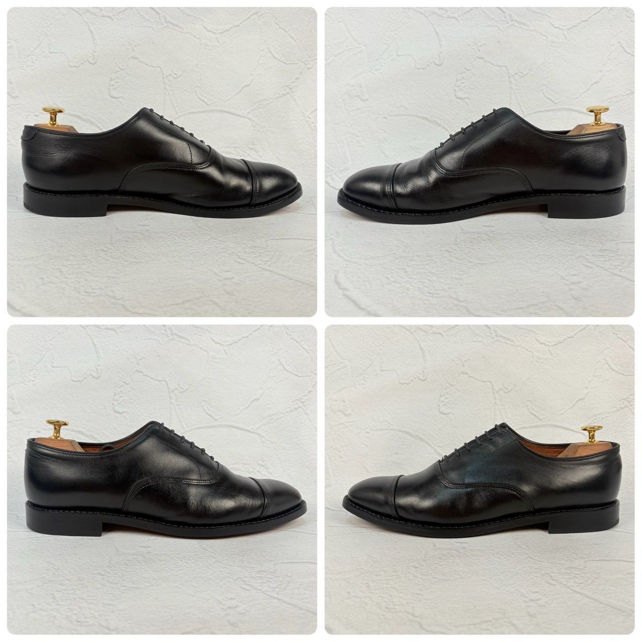 【オールソール済み】Allen Edmonds アレンエドモンズ Park Avenue パークアベニュー ストレート 内羽根 黒 ブラック US8.5E / 26.5cm【W3346】