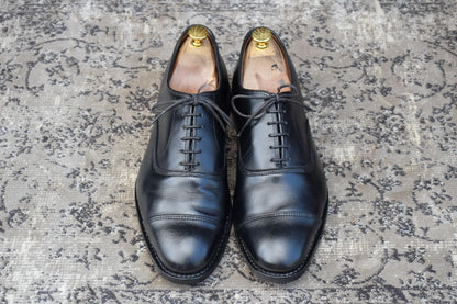 【オールソール済み】Allen Edmonds アレンエドモンズ Park Avenue パークアベニュー ストレート 内羽根 黒 ブラック US8.5E / 26.5cm【W3346】