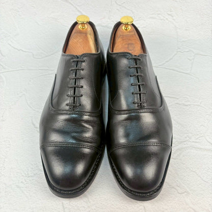 【オールソール済み】Allen Edmonds アレンエドモンズ Park Avenue パークアベニュー ストレート 内羽根 黒 ブラック US8.5E / 26.5cm【W3346】