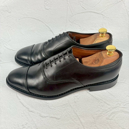 【オールソール済み】Allen Edmonds アレンエドモンズ Park Avenue パークアベニュー ストレート 内羽根 黒 ブラック US8.5E / 26.5cm【W3346】