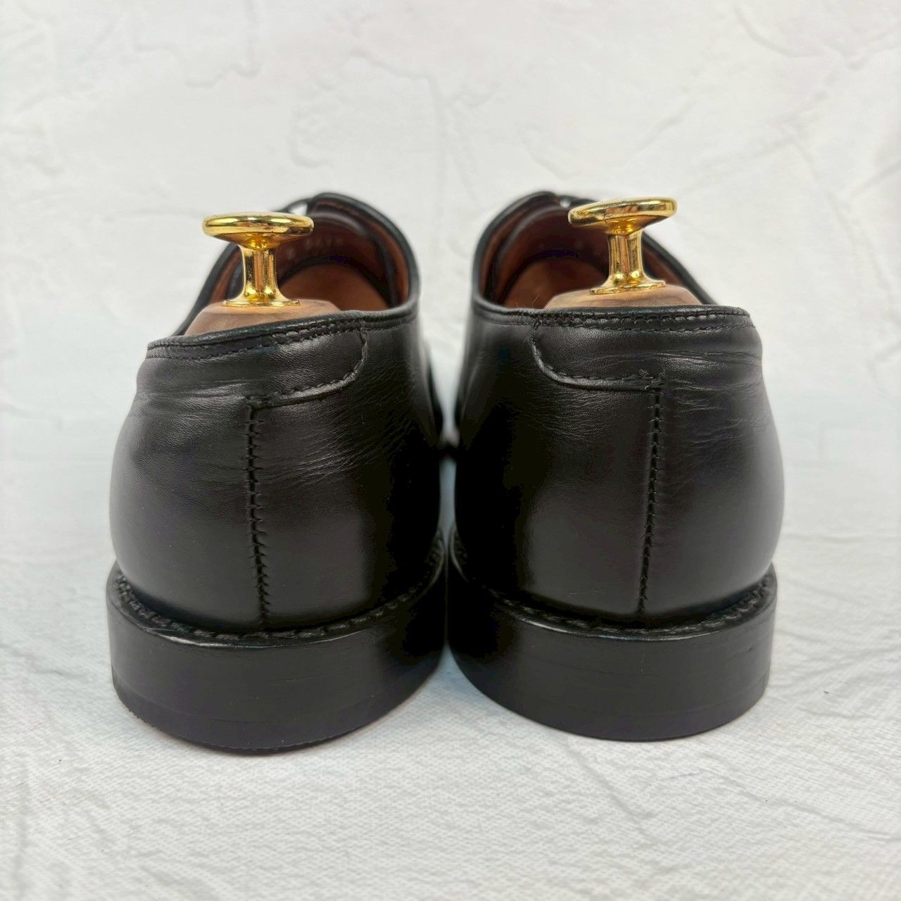 【オールソール済み】Allen Edmonds アレンエドモンズ Park Avenue パークアベニュー ストレート 内羽根 黒 ブラック US8.5E / 26.5cm【W3346】