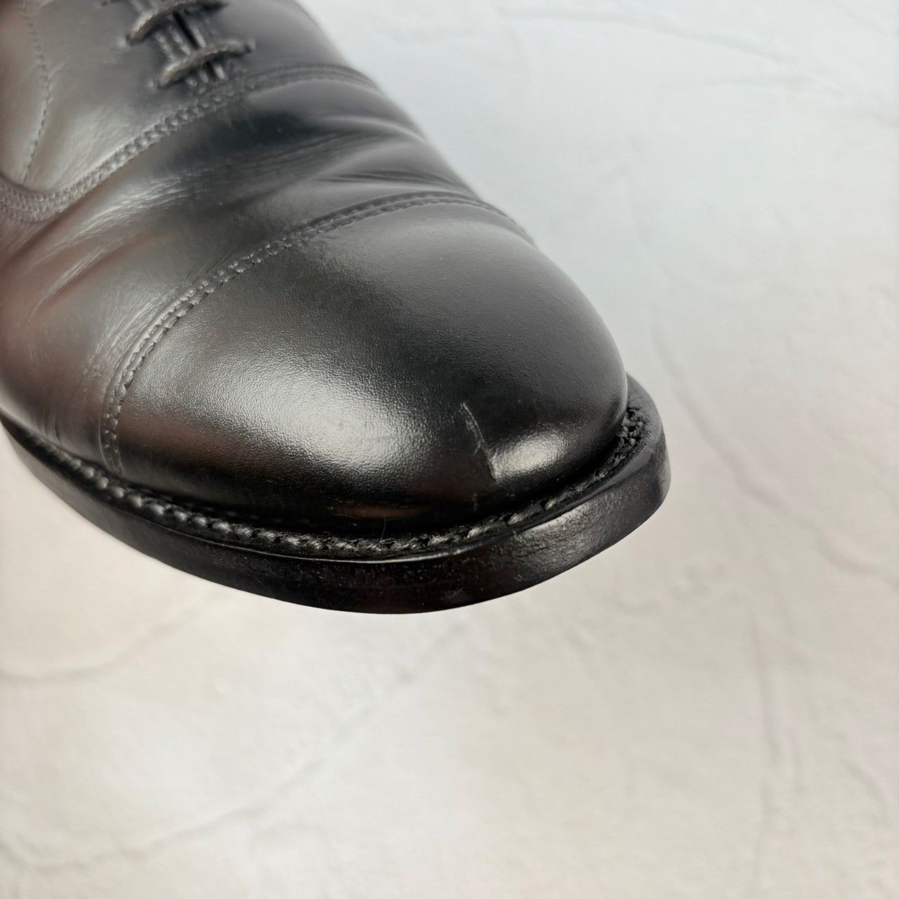【オールソール済み】Allen Edmonds アレンエドモンズ Park Avenue パークアベニュー ストレート 内羽根 黒 ブラック US8.5E / 26.5cm【W3346】