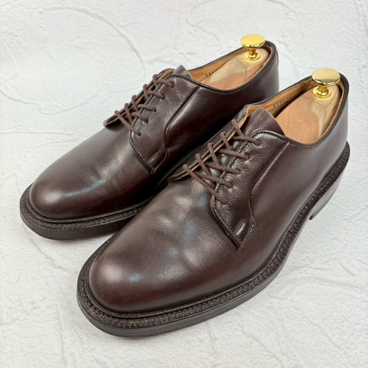 【美品】Tricker's トリッカーズ ROBERT ロバート 3616 ダービー 濃茶 7-5 プレーン 外羽根 [W3254]