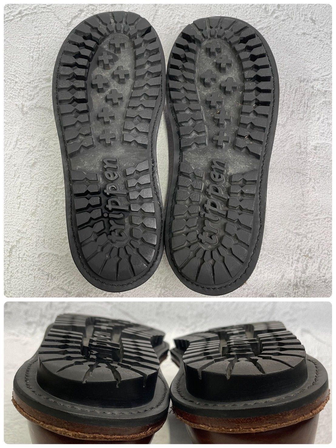 【良品】Trippen トリッペン YEN イェン サイドゴア サイドエラスティック 茶 ブラウン 41 / 26-26.5cm【W3363】コンフォートシューズ ドイツ