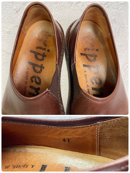 【良品】Trippen トリッペン YEN イェン サイドゴア サイドエラスティック 茶 ブラウン 41 / 26-26.5cm【W3363】コンフォートシューズ ドイツ