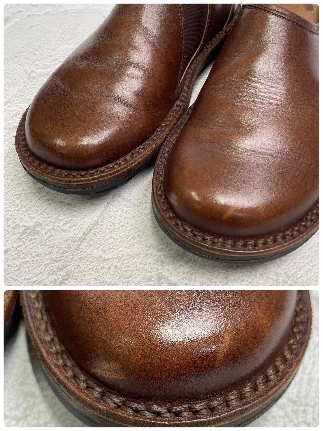 【良品】Trippen トリッペン YEN イェン サイドゴア サイドエラスティック 茶 ブラウン 41 / 26-26.5cm【W3363】コンフォートシューズ ドイツ