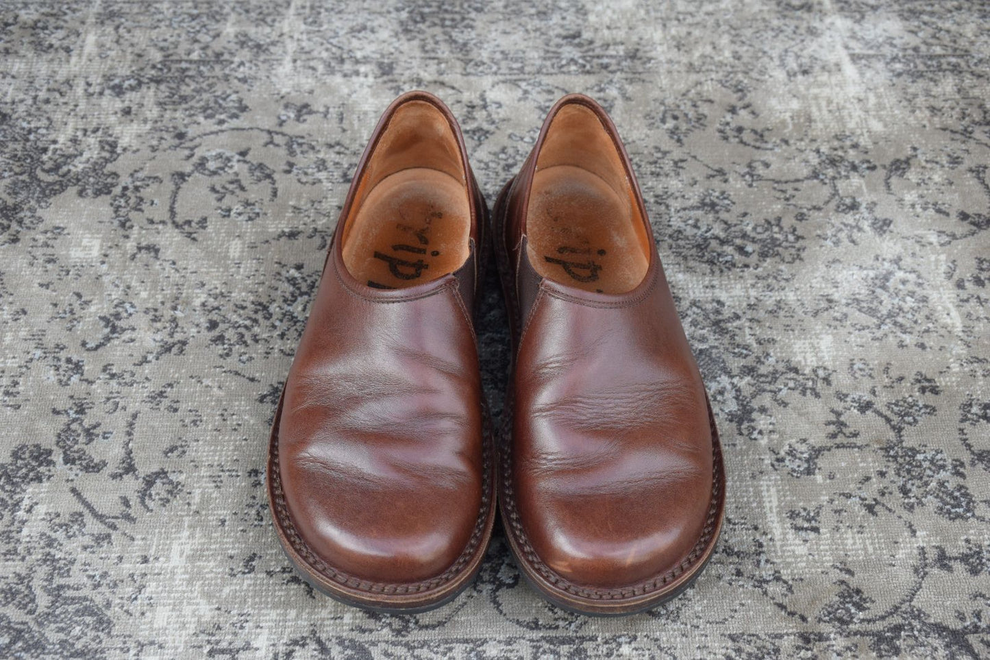 【良品】Trippen トリッペン YEN イェン サイドゴア サイドエラスティック 茶 ブラウン 41 / 26-26.5cm【W3363】コンフォートシューズ ドイツ