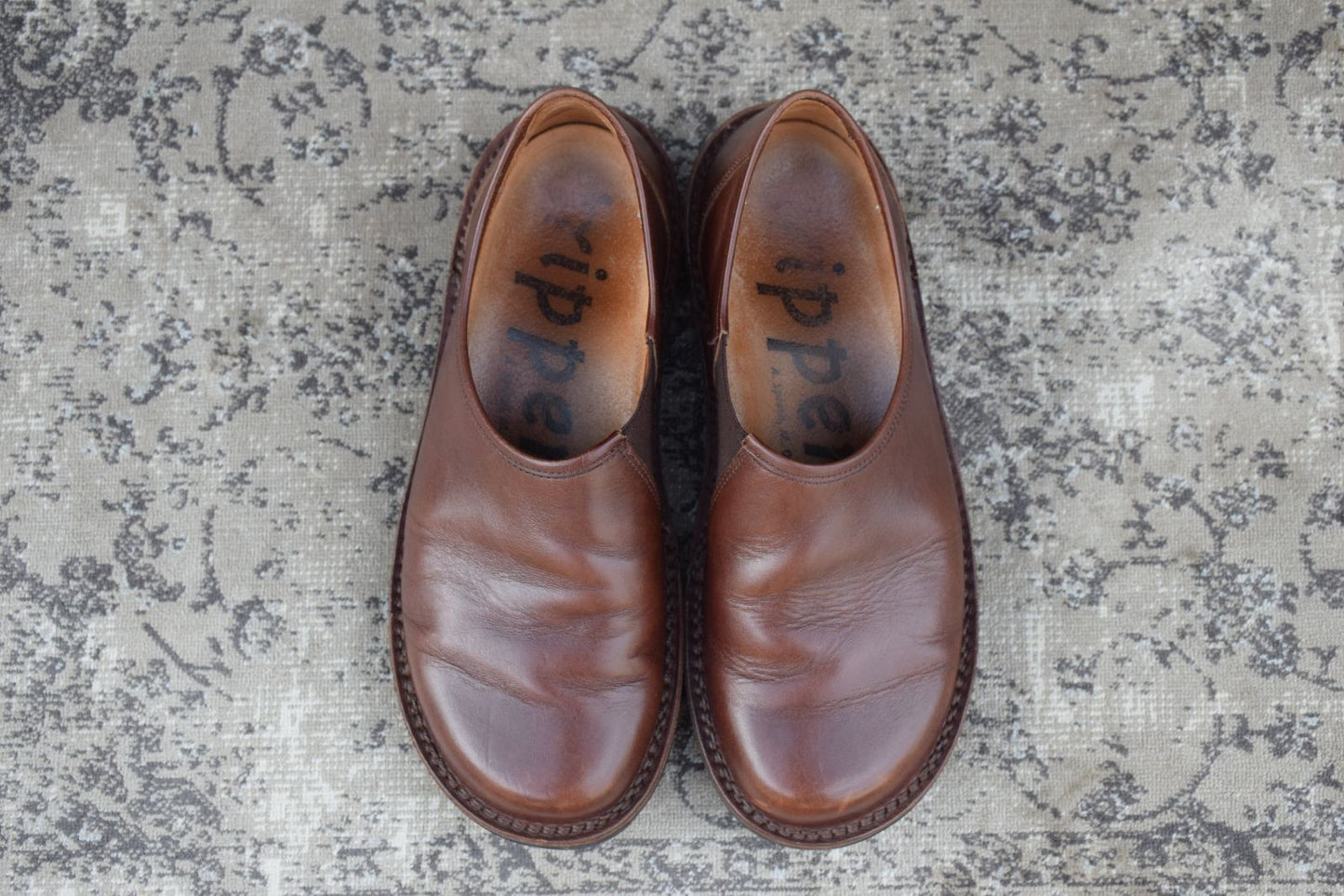 【良品】Trippen トリッペン YEN イェン サイドゴア サイドエラスティック 茶 ブラウン 41 / 26-26.5cm【W3363】コンフォートシューズ ドイツ