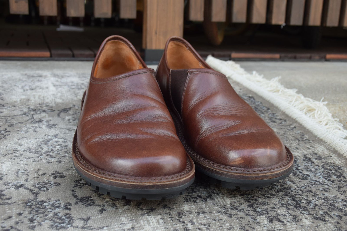 【良品】Trippen トリッペン YEN イェン サイドゴア サイドエラスティック 茶 ブラウン 41 / 26-26.5cm【W3363】コンフォートシューズ ドイツ