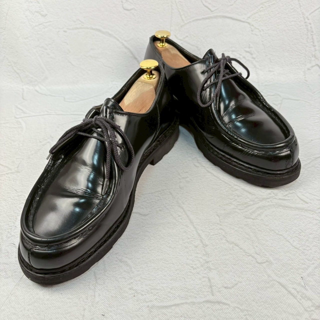 【希少】PARABOOT パラブーツ MICHAEL ミカエル チロリアンシューズ 黒 40 / 24.5相当 [W3265]