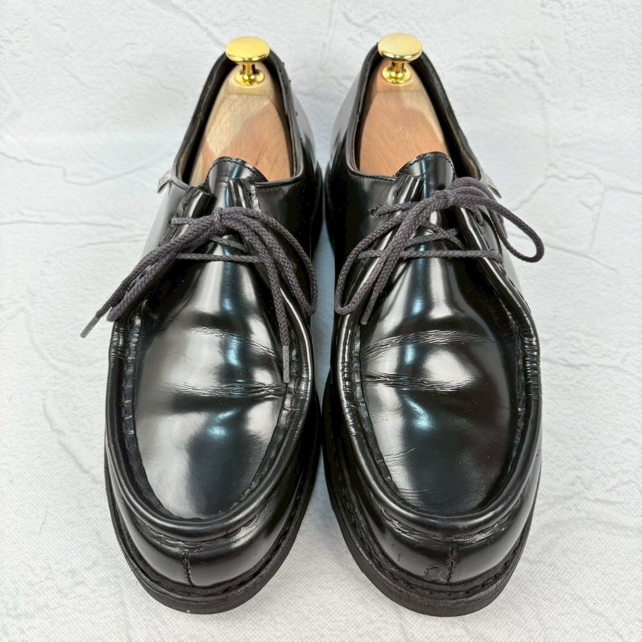 【希少】PARABOOT パラブーツ MICHAEL ミカエル チロリアンシューズ 黒 40 / 24.5相当 [W3265]