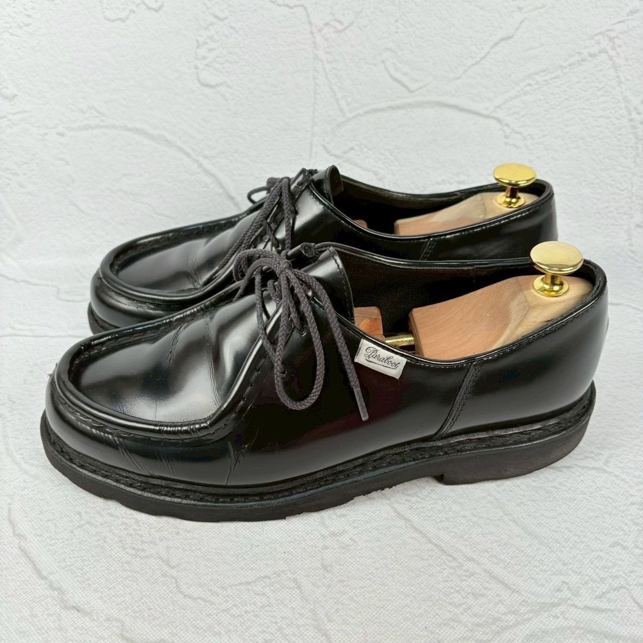 【希少】PARABOOT パラブーツ MICHAEL ミカエル チロリアンシューズ 黒 40 / 24.5相当 [W3265]
