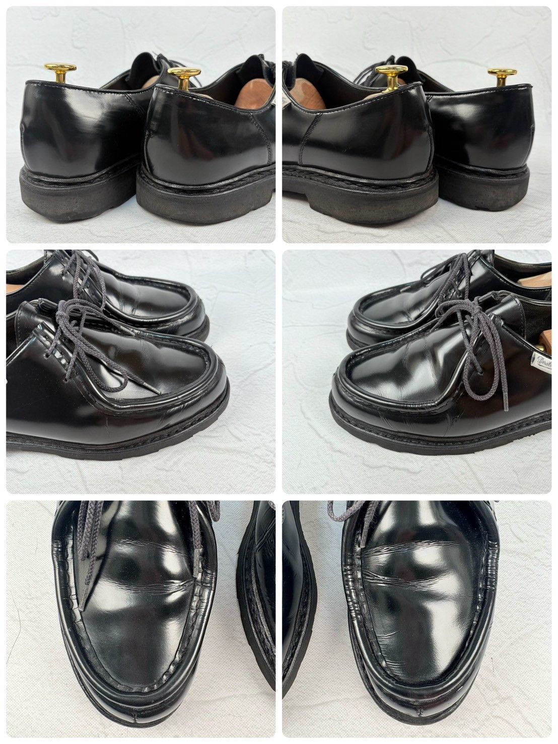 【希少】PARABOOT パラブーツ MICHAEL ミカエル チロリアンシューズ 黒 40 / 24.5相当 [W3265]