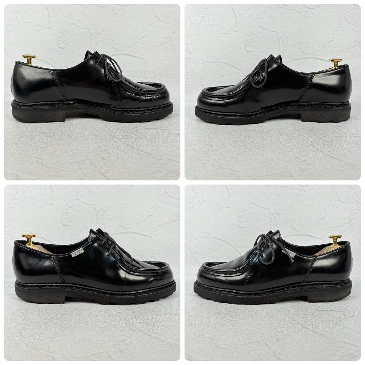 【希少】PARABOOT パラブーツ MICHAEL ミカエル チロリアンシューズ 黒 40 / 24.5相当 [W3265]