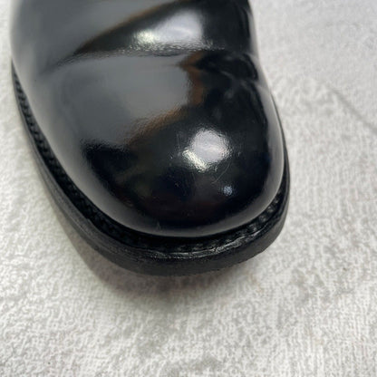 【良品】SANDERS サンダース 1384 OFFICER SERVICE SHOES ミリタリー サービスシューズ オフィサーシューズ 黒 ブラック UK7 / 26~26.5cm【W3359】