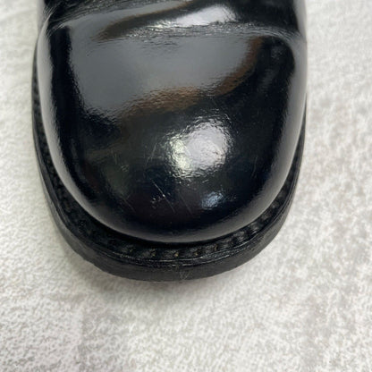 【良品】SANDERS サンダース 1384 OFFICER SERVICE SHOES ミリタリー サービスシューズ オフィサーシューズ 黒 ブラック UK7 / 26~26.5cm【W3359】