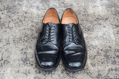 【良品】SANDERS サンダース 1384 OFFICER SERVICE SHOES ミリタリー サービスシューズ オフィサーシューズ 黒 ブラック UK7 / 26~26.5cm【W3359】