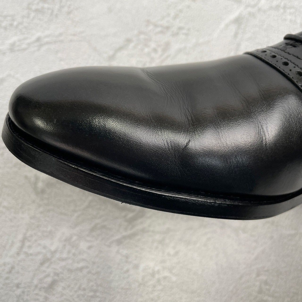 【良品 リフト交換済み】CROCKETT&JONES クロケットアンドジョーンズ MEDWAY メドウェイ プレーン 内羽根 サドル ブローグ UK8 / 26.5cm【W3357】