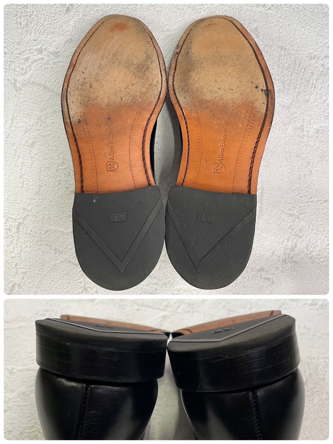【美品】Allen Edmonds アレンエドモンズ Park Avenue パークアベニュー ストレート 内羽根 黒 ブラック BLACK US7 / 25cm【W3366】