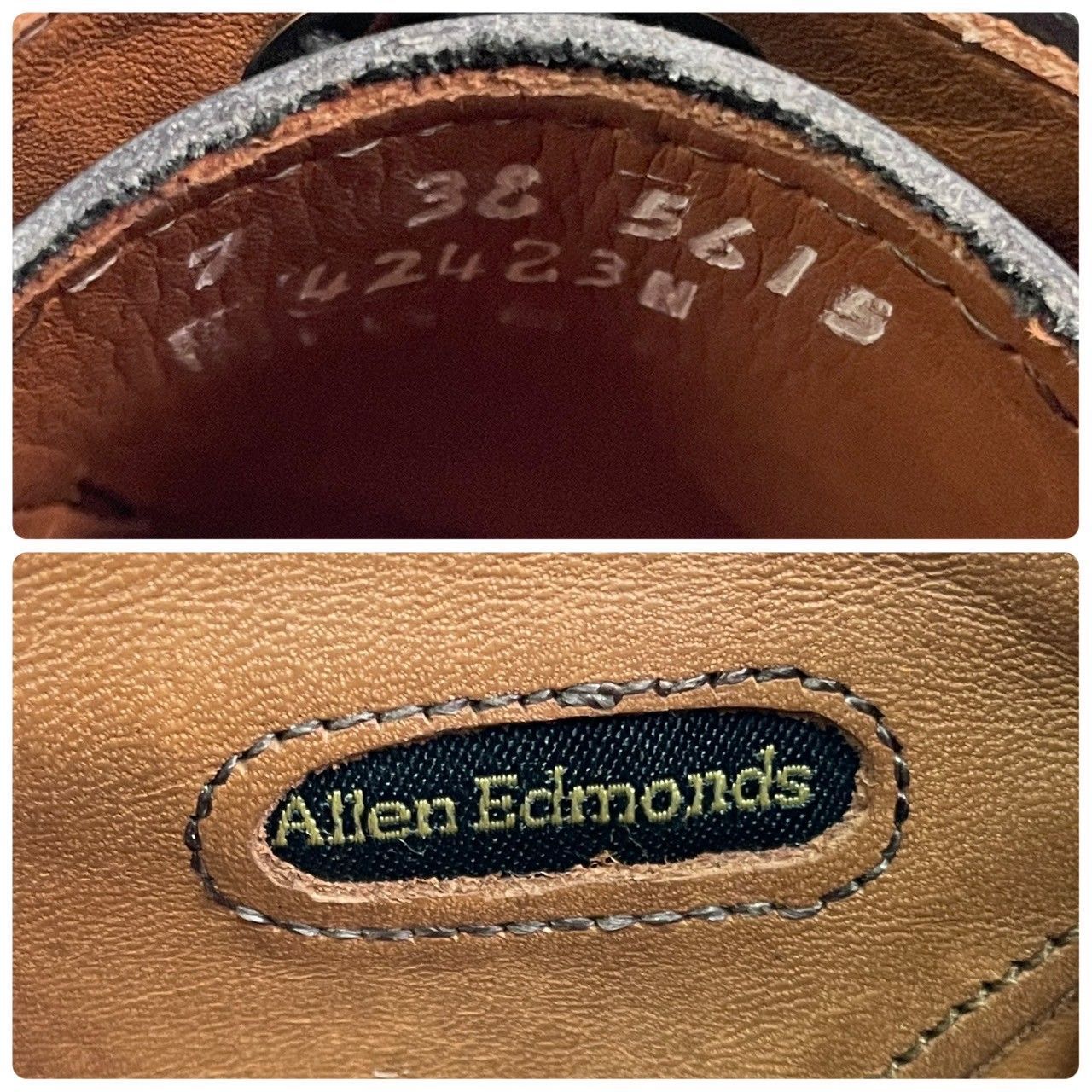 【美品】Allen Edmonds アレンエドモンズ Park Avenue パークアベニュー ストレート 内羽根 黒 ブラック BLACK US7 / 25cm【W3366】