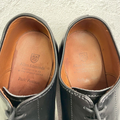 【美品】Allen Edmonds アレンエドモンズ Park Avenue パークアベニュー ストレート 内羽根 黒 ブラック BLACK US7 / 25cm【W3366】