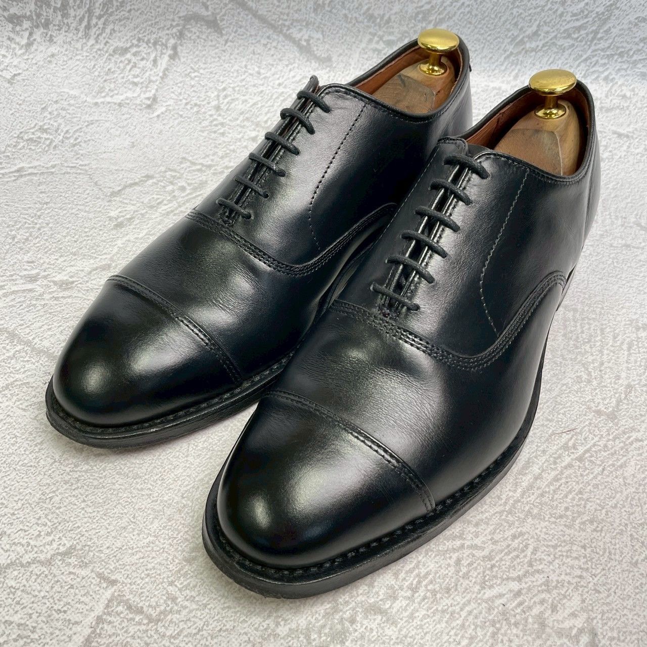 【美品】Allen Edmonds アレンエドモンズ Park Avenue パークアベニュー ストレート 内羽根 黒 ブラック BLACK US7 / 25cm【W3366】