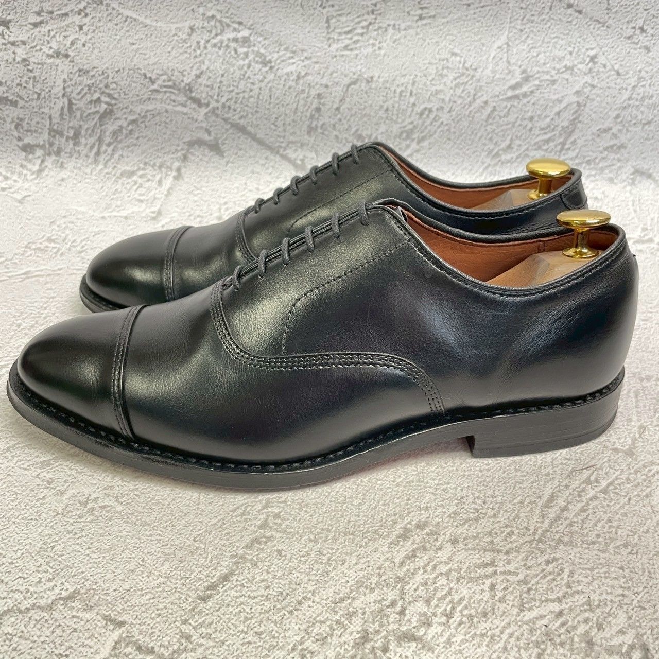 【美品】Allen Edmonds アレンエドモンズ Park Avenue パークアベニュー ストレート 内羽根 黒 ブラック BLACK US7 / 25cm【W3366】