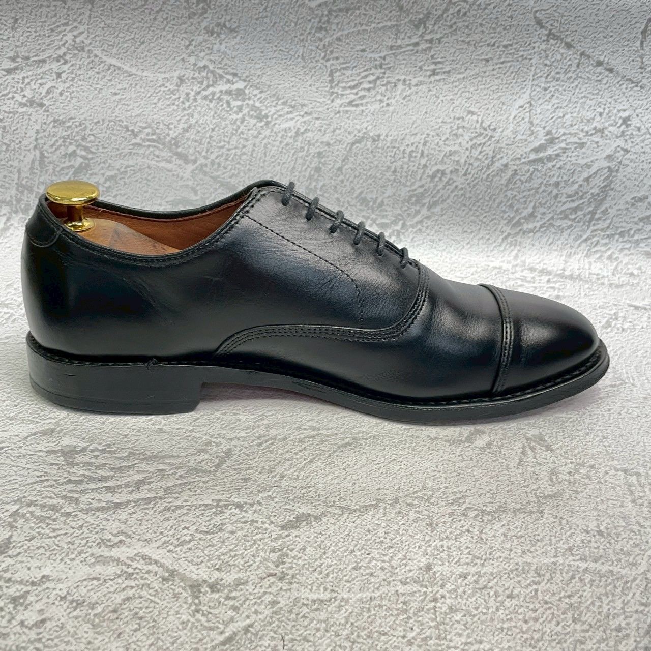 【美品】Allen Edmonds アレンエドモンズ Park Avenue パークアベニュー ストレート 内羽根 黒 ブラック BLACK US7 / 25cm【W3366】