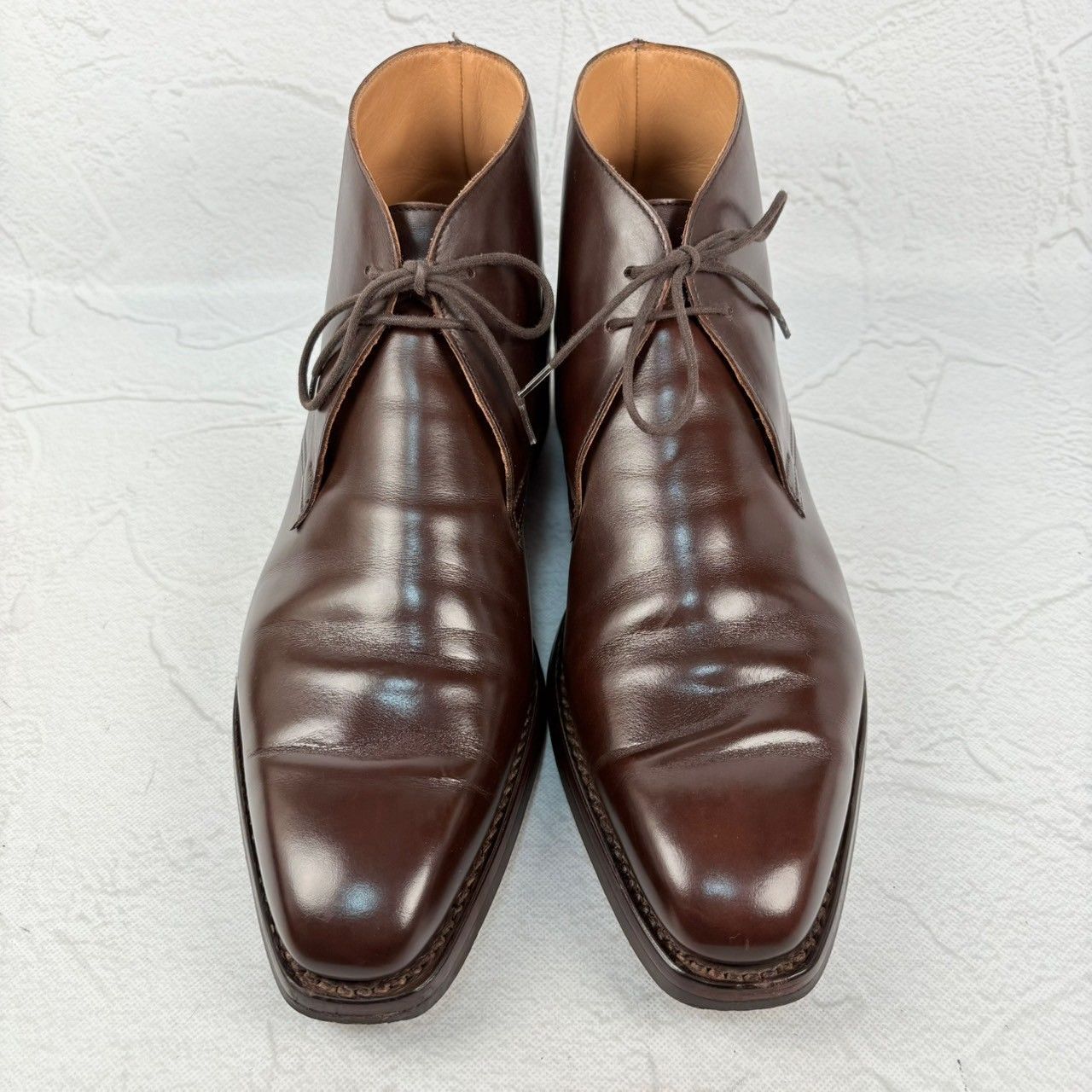【美品】Crockett&Jones クロケットアンドジョーンズ TETBURY テッドベリー チャッカブーツ 濃茶 7.5E / 26cm [W3267]