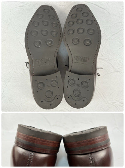 【美品】Crockett&Jones クロケットアンドジョーンズ TETBURY テッドベリー チャッカブーツ 濃茶 7.5E / 26cm [W3267]
