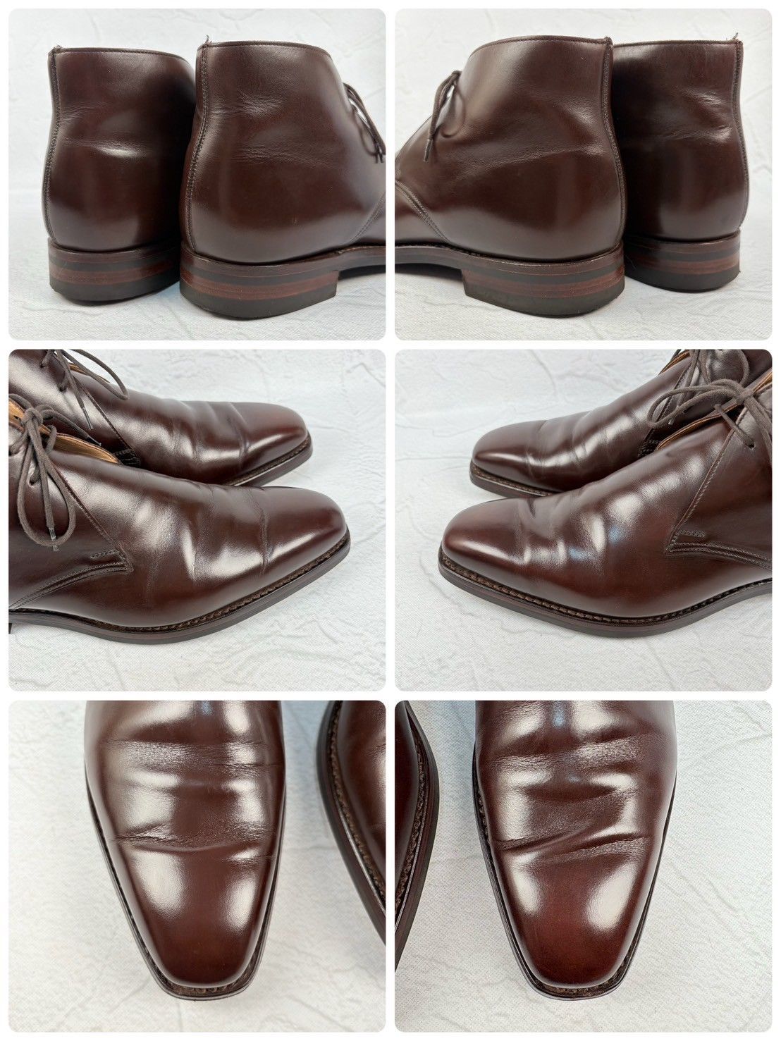 【美品】Crockett&Jones クロケットアンドジョーンズ TETBURY テッドベリー チャッカブーツ 濃茶 7.5E / 26cm [W3267]