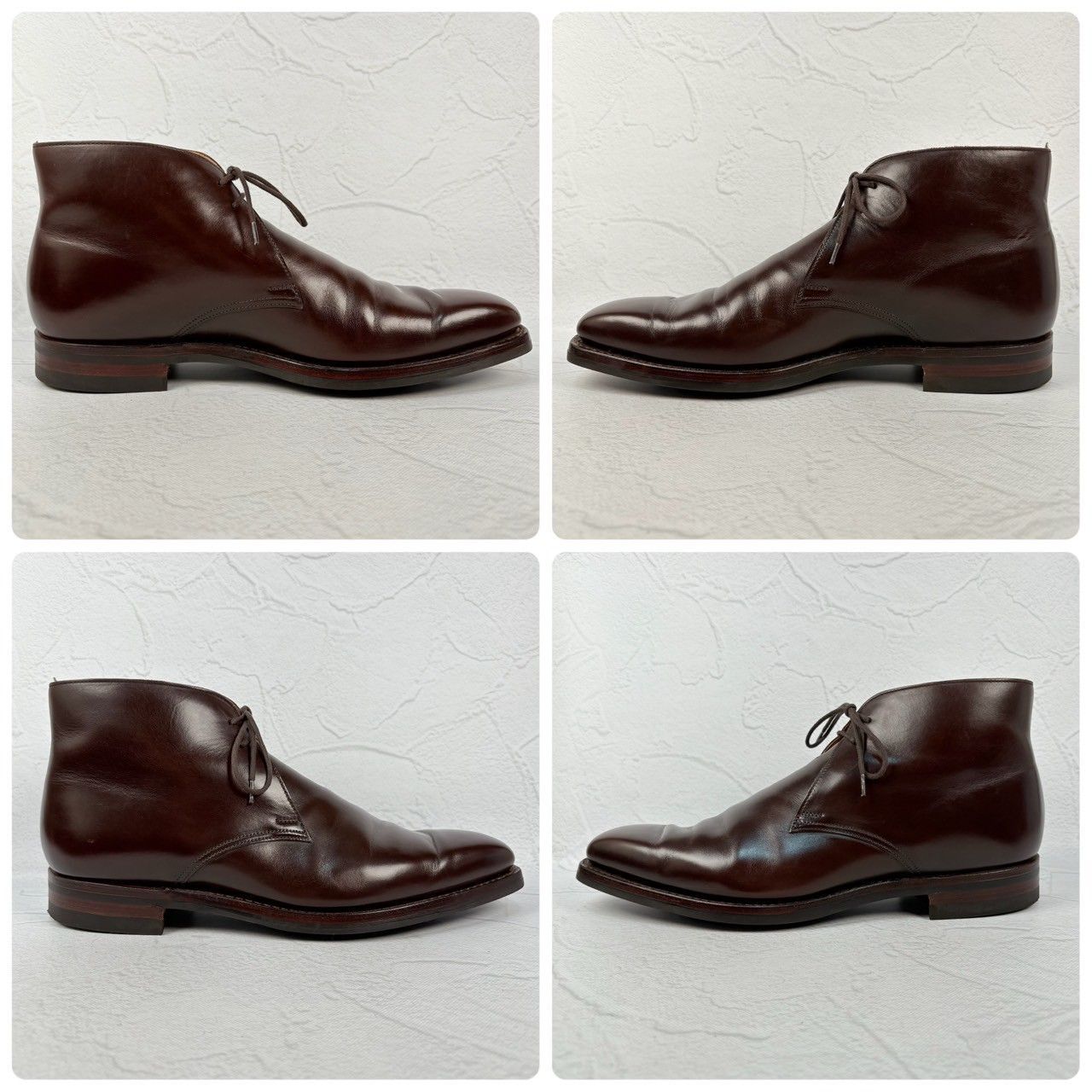【美品】Crockett&Jones クロケットアンドジョーンズ TETBURY テッドベリー チャッカブーツ 濃茶 7.5E / 26cm [W3267]