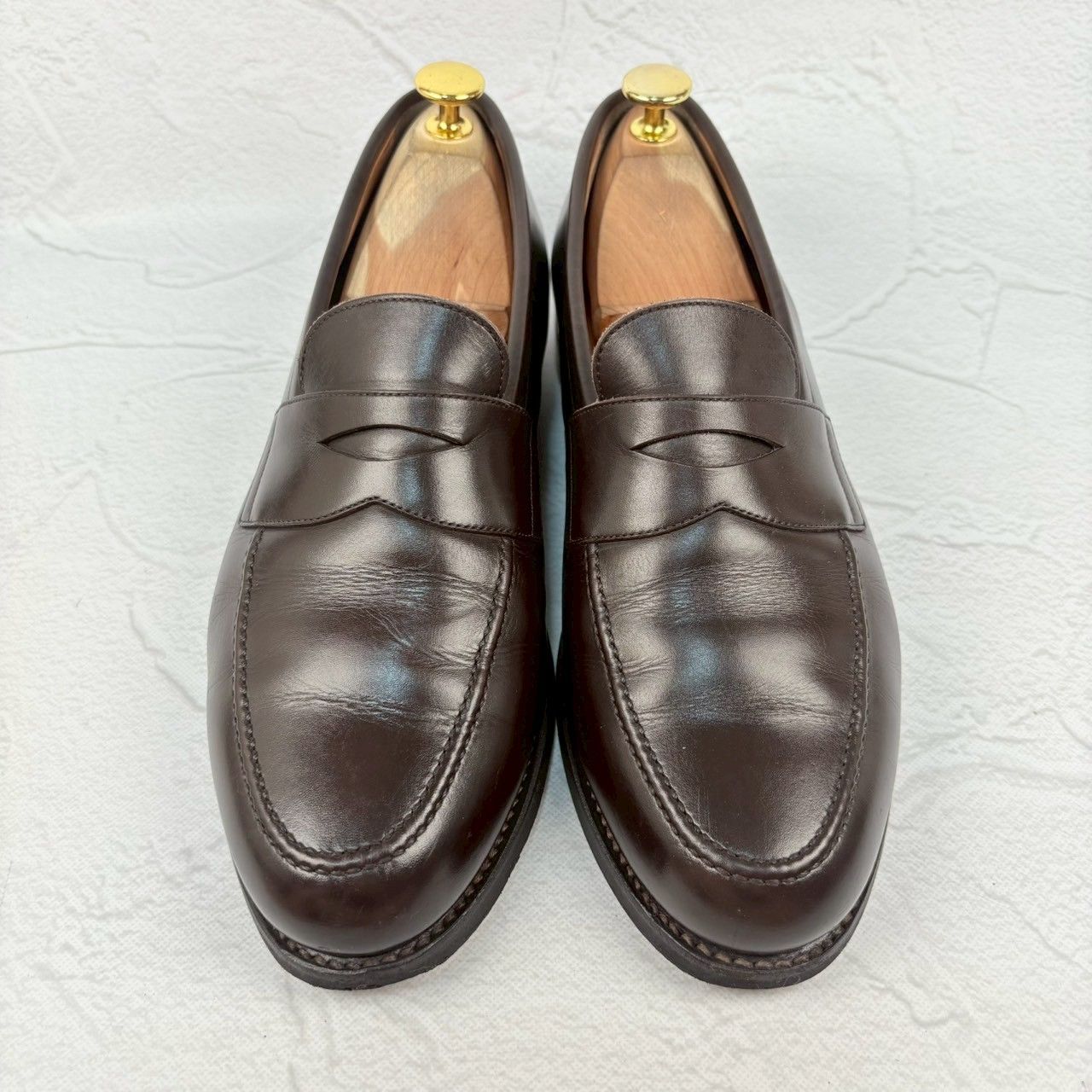 【良品】SCOTCH GRAIN スコッチグレイン NL-2268 コインローファー 濃茶 ダークブラウン 25cm [W3323]