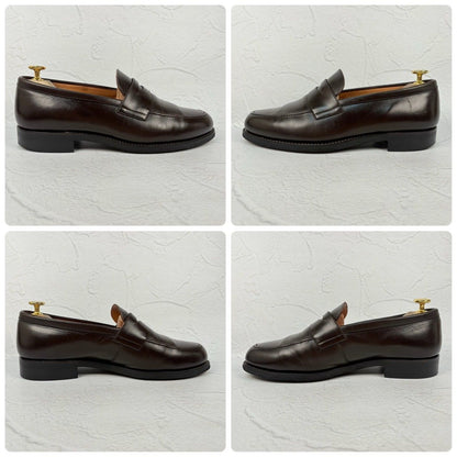【良品】SCOTCH GRAIN スコッチグレイン NL-2268 コインローファー 濃茶 ダークブラウン 25cm [W3323]