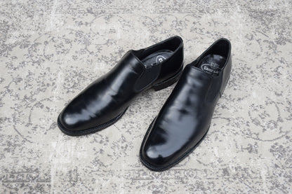 Excellent condition Church's Sidegoa semi-square plain low-top black sandals, size 80F, UK8, 26.5cm (W3419).