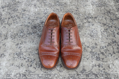 【3都市】Church's チャーチ Diplomat ディプロマット ウィング 内羽根 ブローグ 茶 ブラウン UK5.5 / 24cm【W3389】