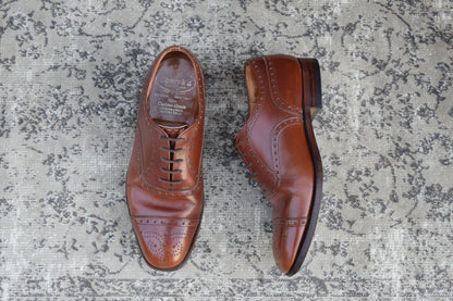 【3都市】Church's チャーチ Diplomat ディプロマット ウィング 内羽根 ブローグ 茶 ブラウン UK5.5 / 24cm【W3389】