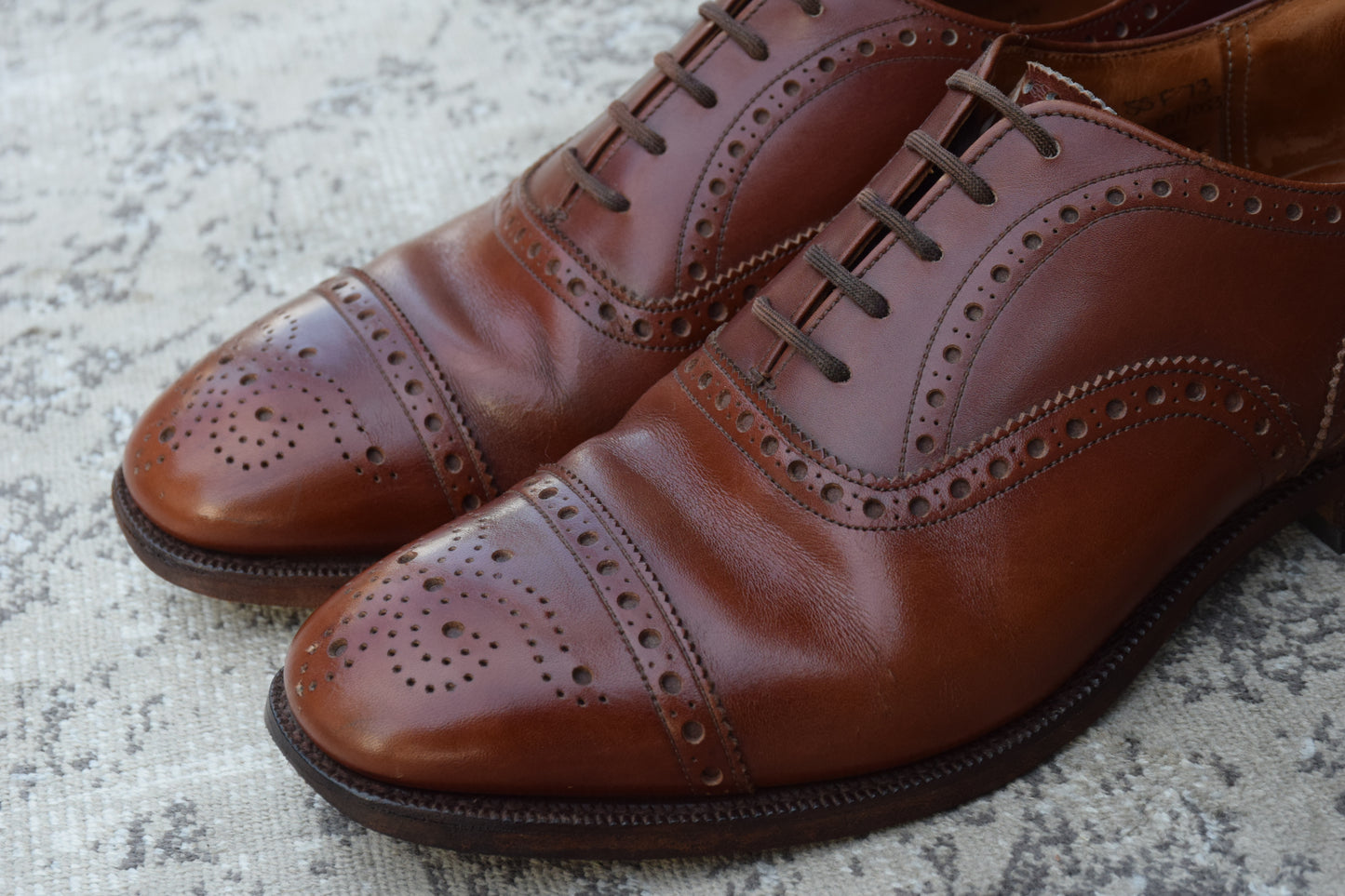 【3都市】Church's チャーチ Diplomat ディプロマット ウィング 内羽根 ブローグ 茶 ブラウン UK5.5 / 24cm【W3389】