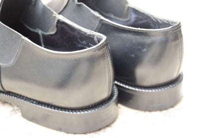Excellent condition Church's Sidegoa semi-square plain low-top black sandals, size 80F, UK8, 26.5cm (W3419).